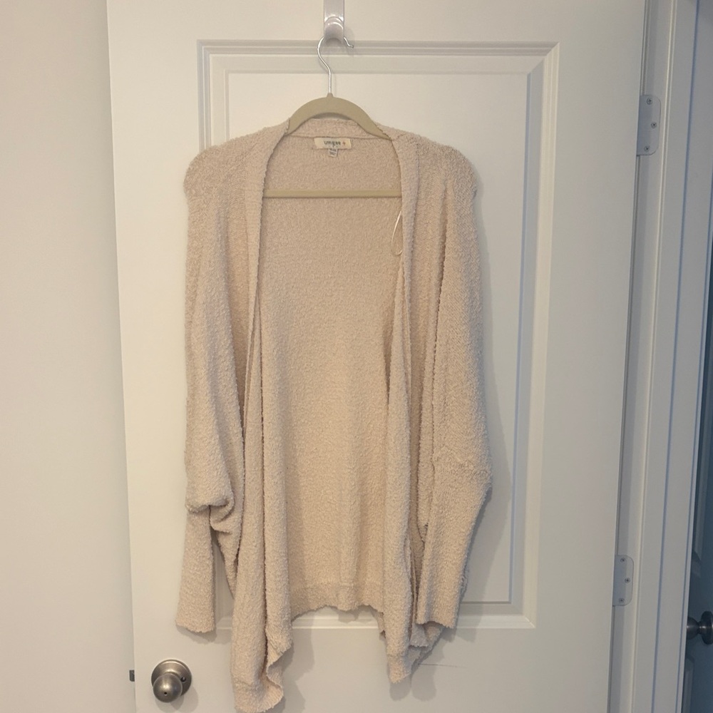 Umgee Cream Open-Front Cardigan